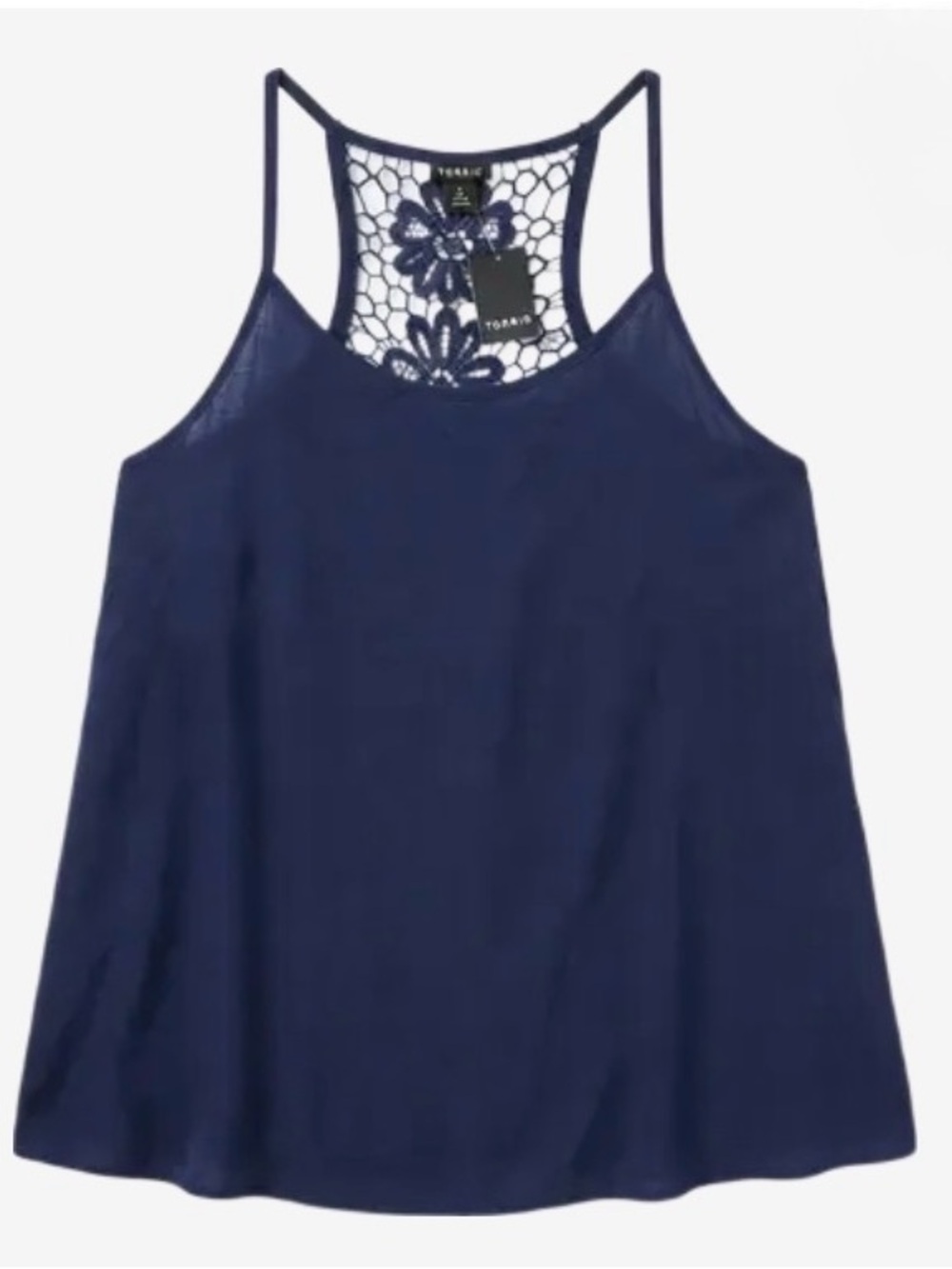 torrid Navy Floral Lace-Back Tank